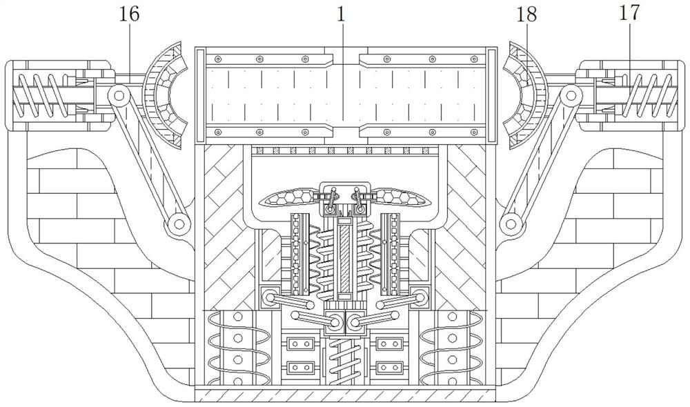 Self-centering auxiliary equipment for mounting bearing rubber seat of central air conditioner