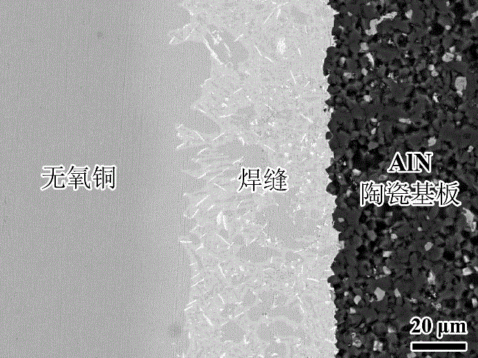 Ceramic substrate copper cladding low-temperature connection method for power module