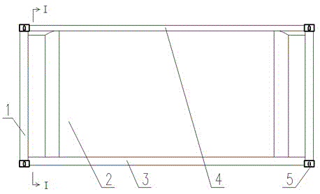 Tank-type container tank box tank body and frame connecting structure