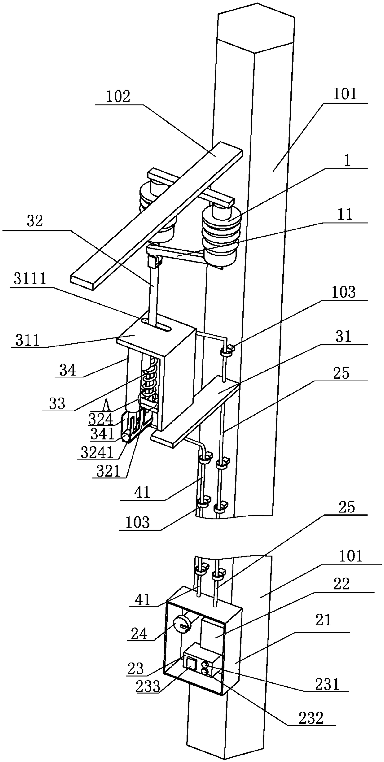 Isolated switch device based on automatic opening and closing function