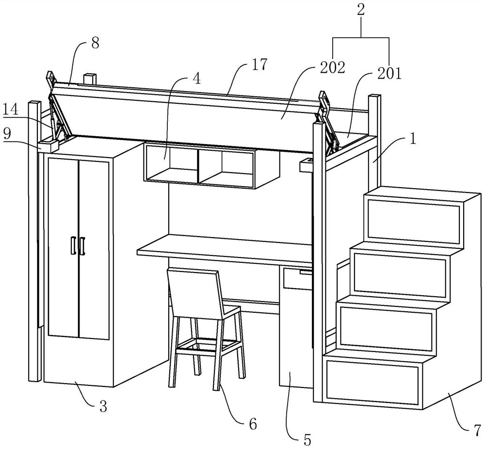 Anti-collision head type bed for schools