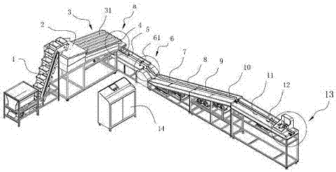 A vacuum packaging inkjet coding line