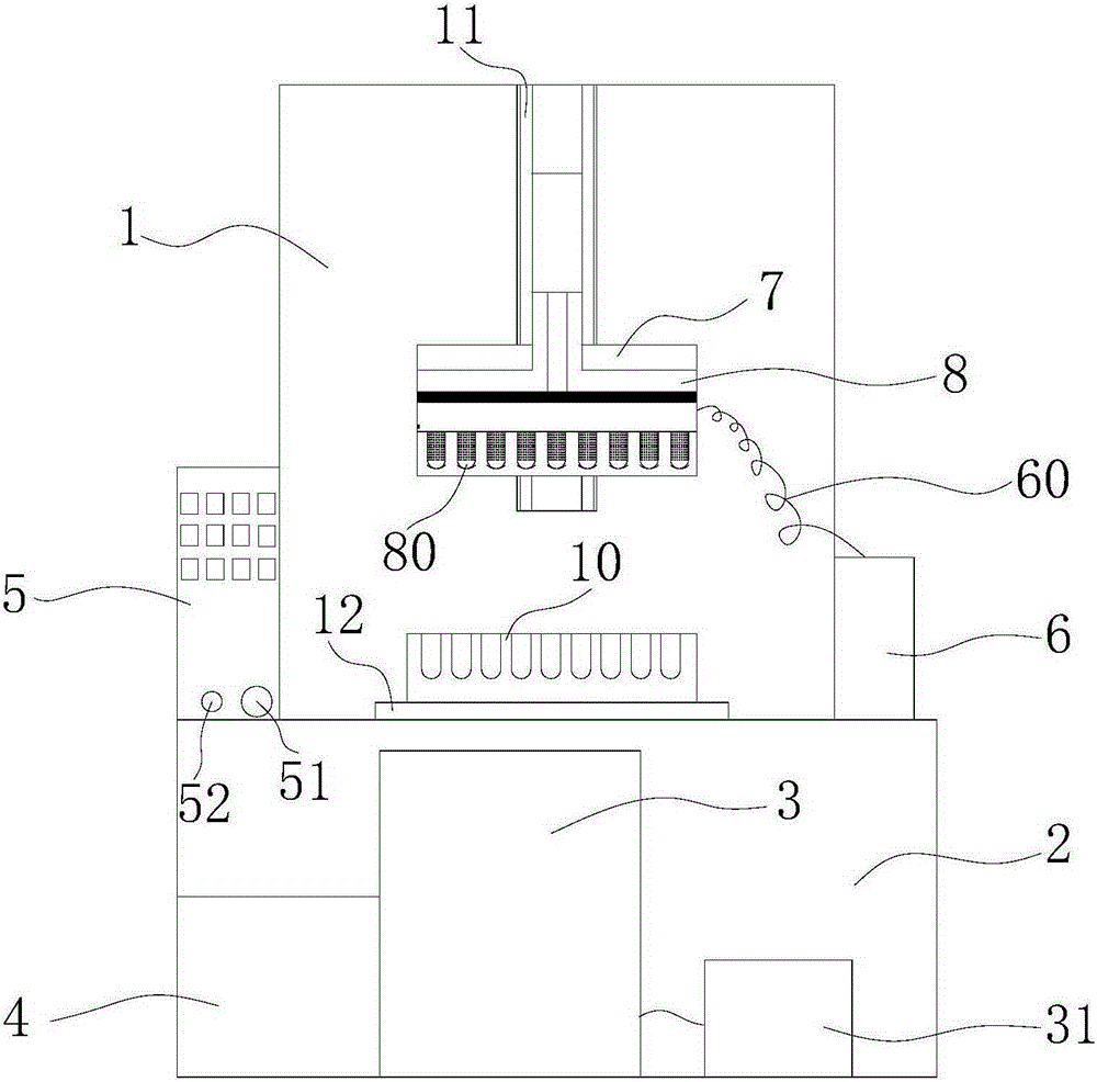 Automatic oil spraying device for hollow capsule blank