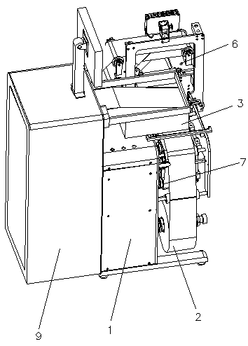 Label printing, stripping and sticking all-in-one equipment