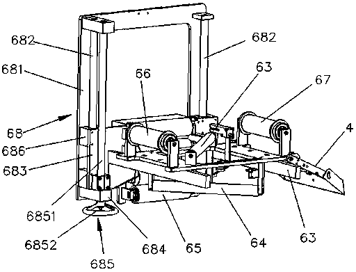 Label printing, stripping and sticking all-in-one equipment