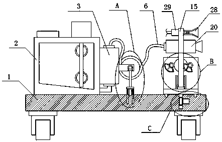 Mechanical equipment for spraying and brushing paint