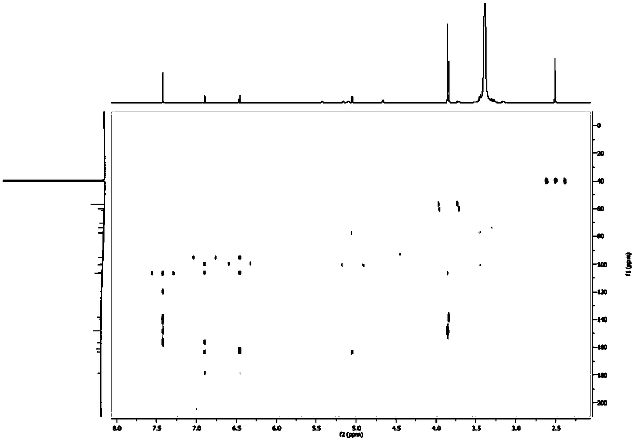 Flavonoid compound of Bupleurum marginatum and preparation method thereof