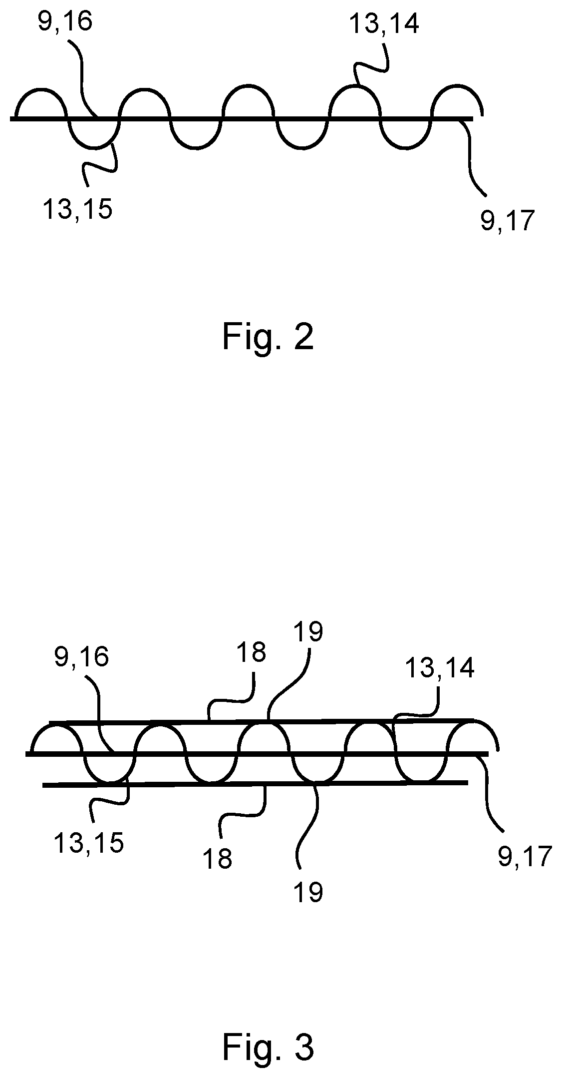 Humidifier module with stitched-in flow field, humidifier, method for making a humidifier module and method for making a humidifier