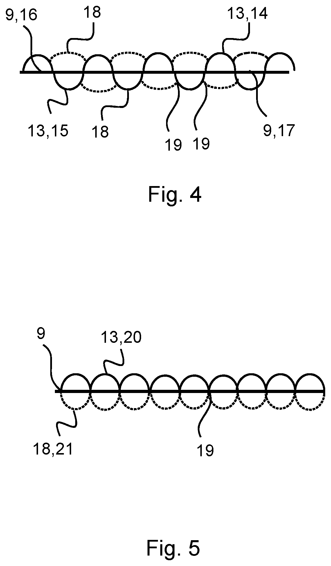 Humidifier module with stitched-in flow field, humidifier, method for making a humidifier module and method for making a humidifier