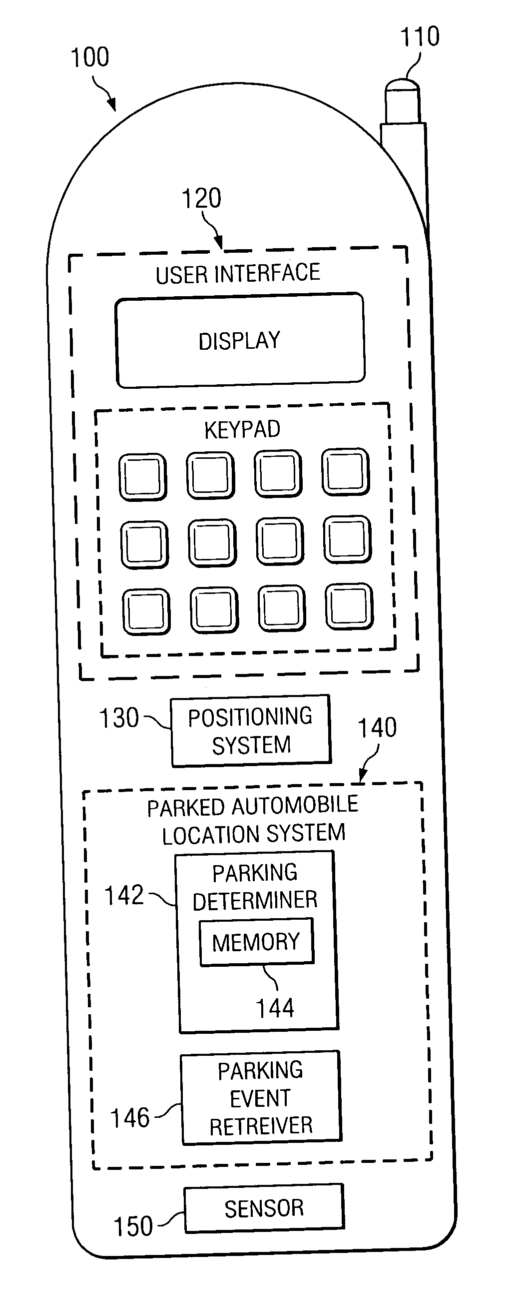 Location system for locating a parked vehicle, a method for providing a location of a parked vehicle and a personal wireless device incorporating the system or method