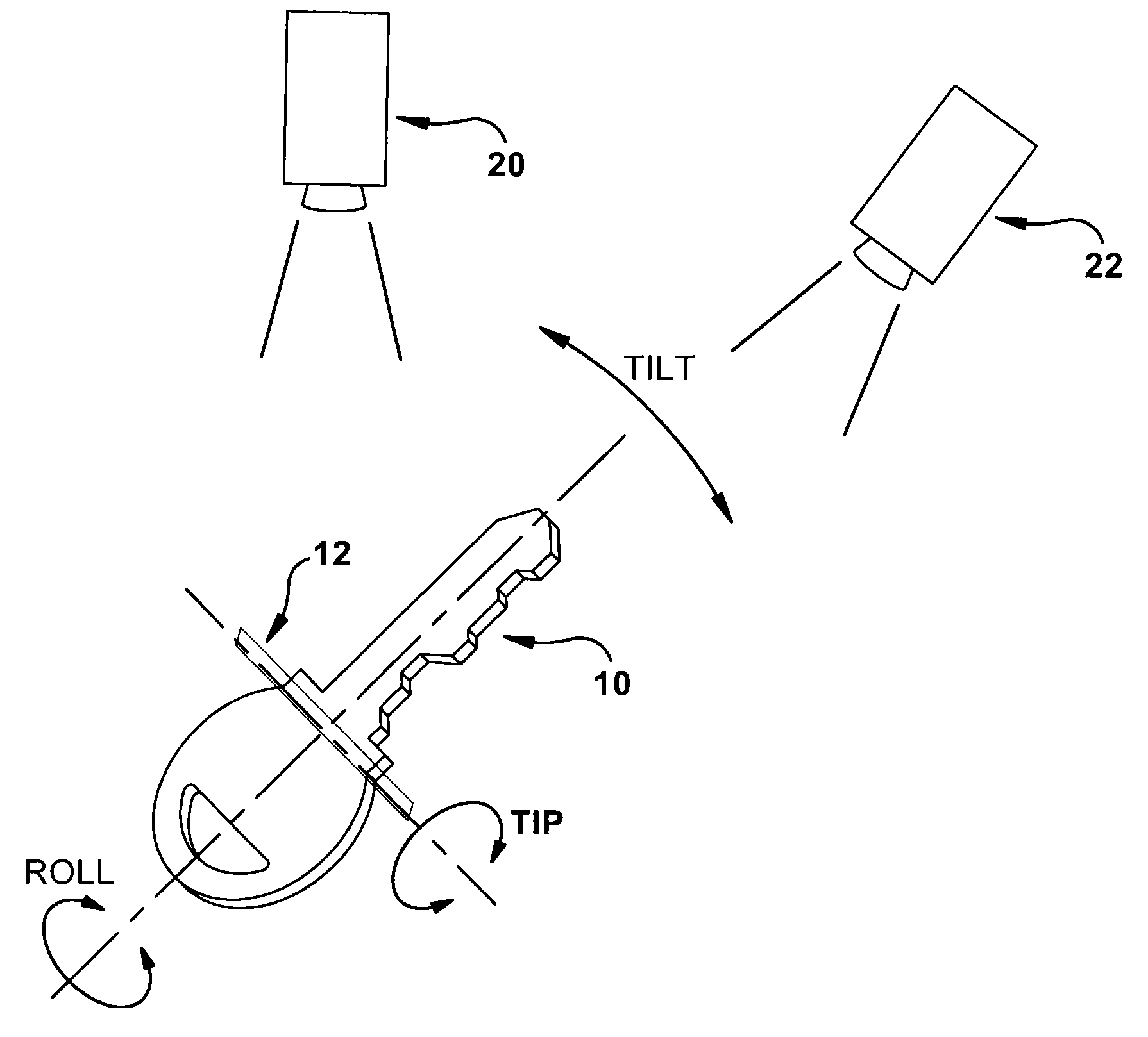 Key blank identification system with groove scanning