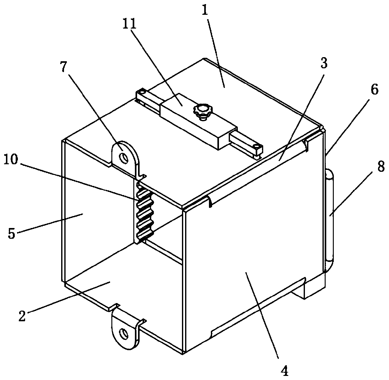 Protection structure of inverter device for electric vehicle