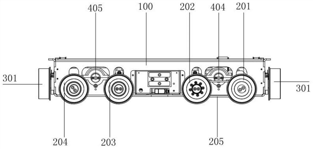 Jacking linkage type sixteen-wheel four-way shuttle vehicle