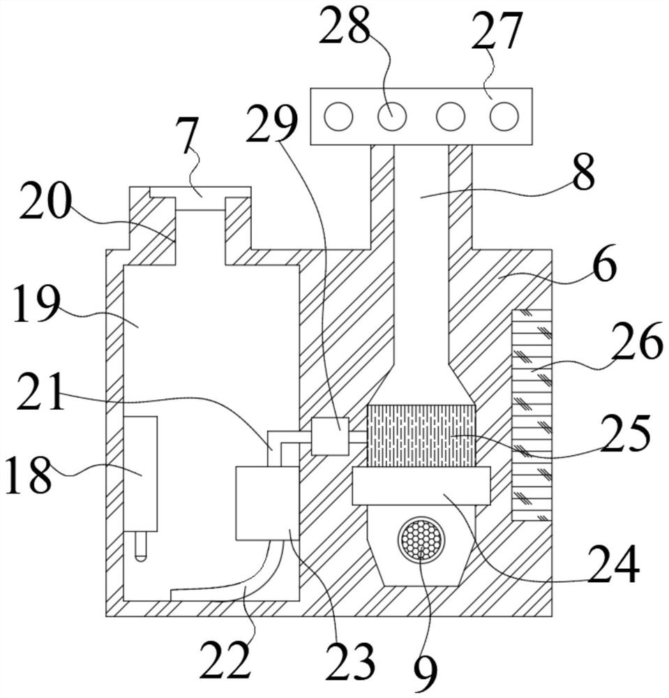 A non-return humidification device for a microbaric oxygen chamber