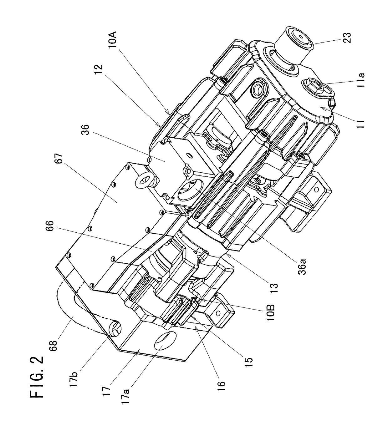 Two-shaft rotary pump with escape holes