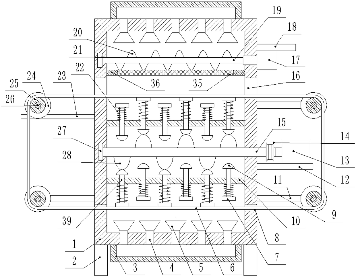 Dust removal device for hardware fitting