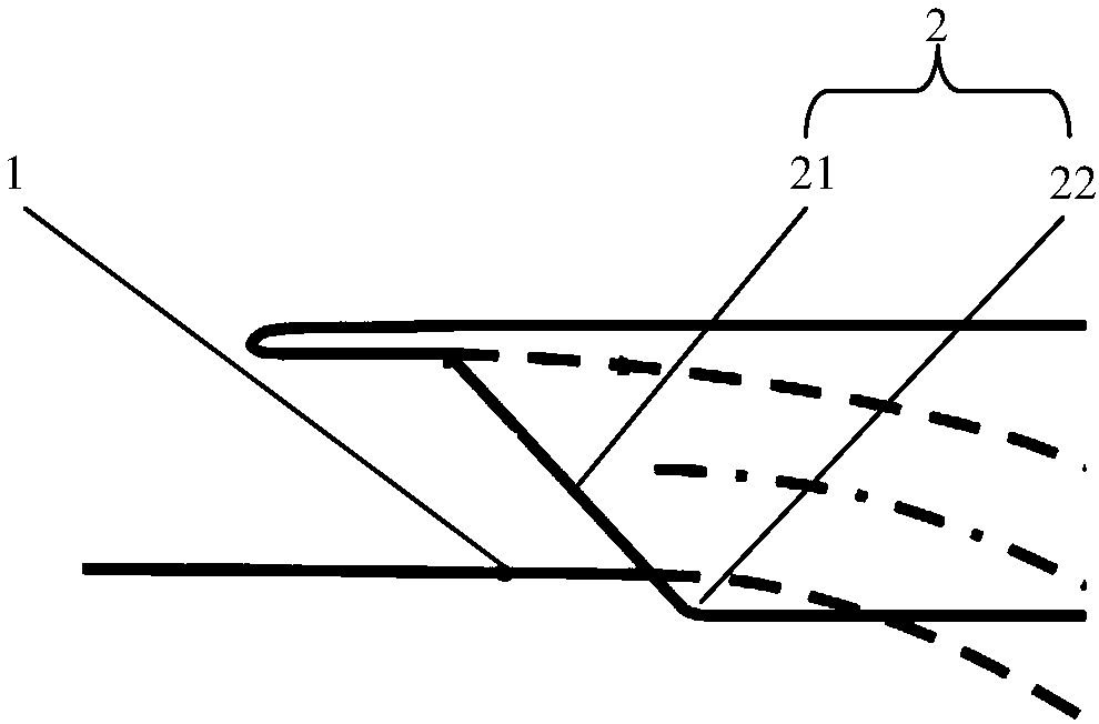 A subsonic air inlet integrated with aircraft without partition