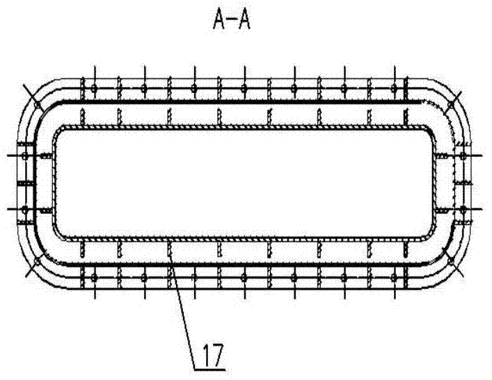 Tank calciner U-shaped open circulation cooling system and cooling method