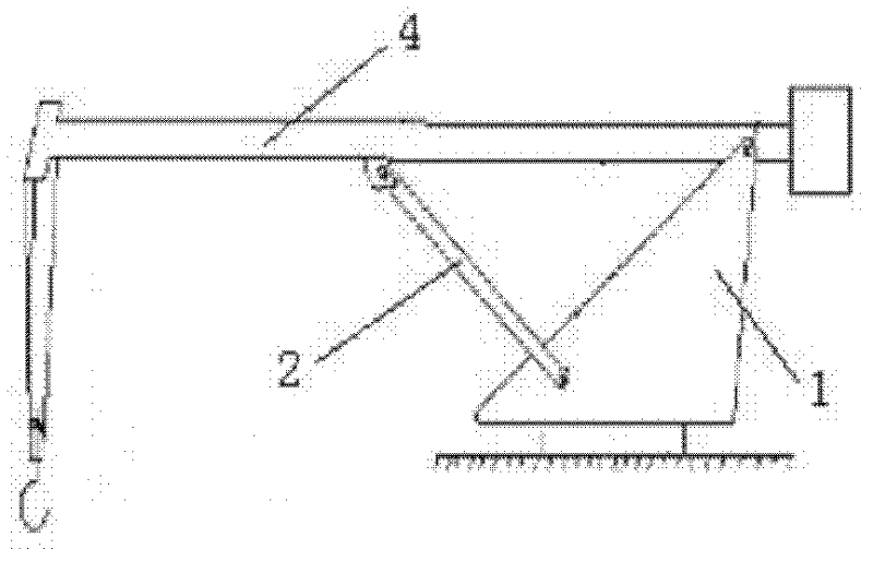 Modelica language-based simulation modeling method of amplitude-changing mechanism of automobile crane