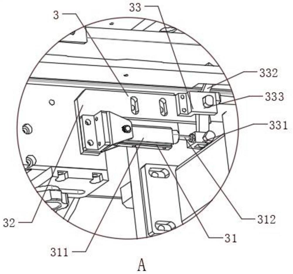 Discharging and feeding structure used for spring machining equipment and using method