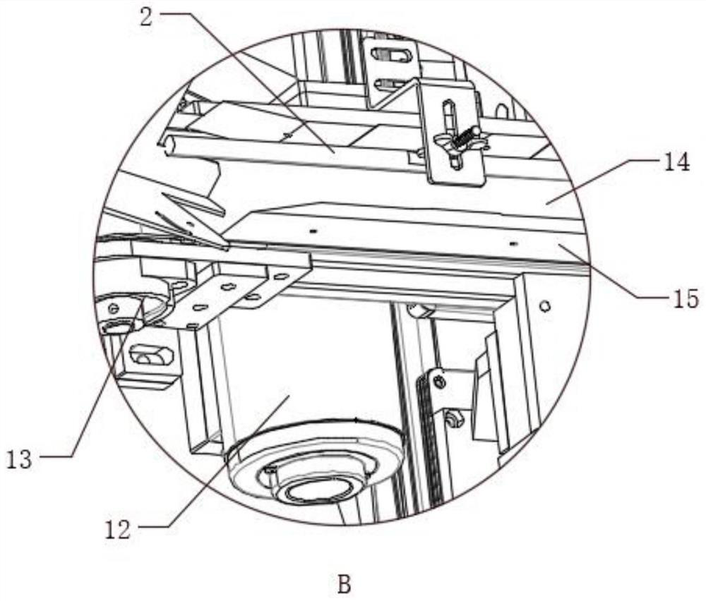 Discharging and feeding structure used for spring machining equipment and using method