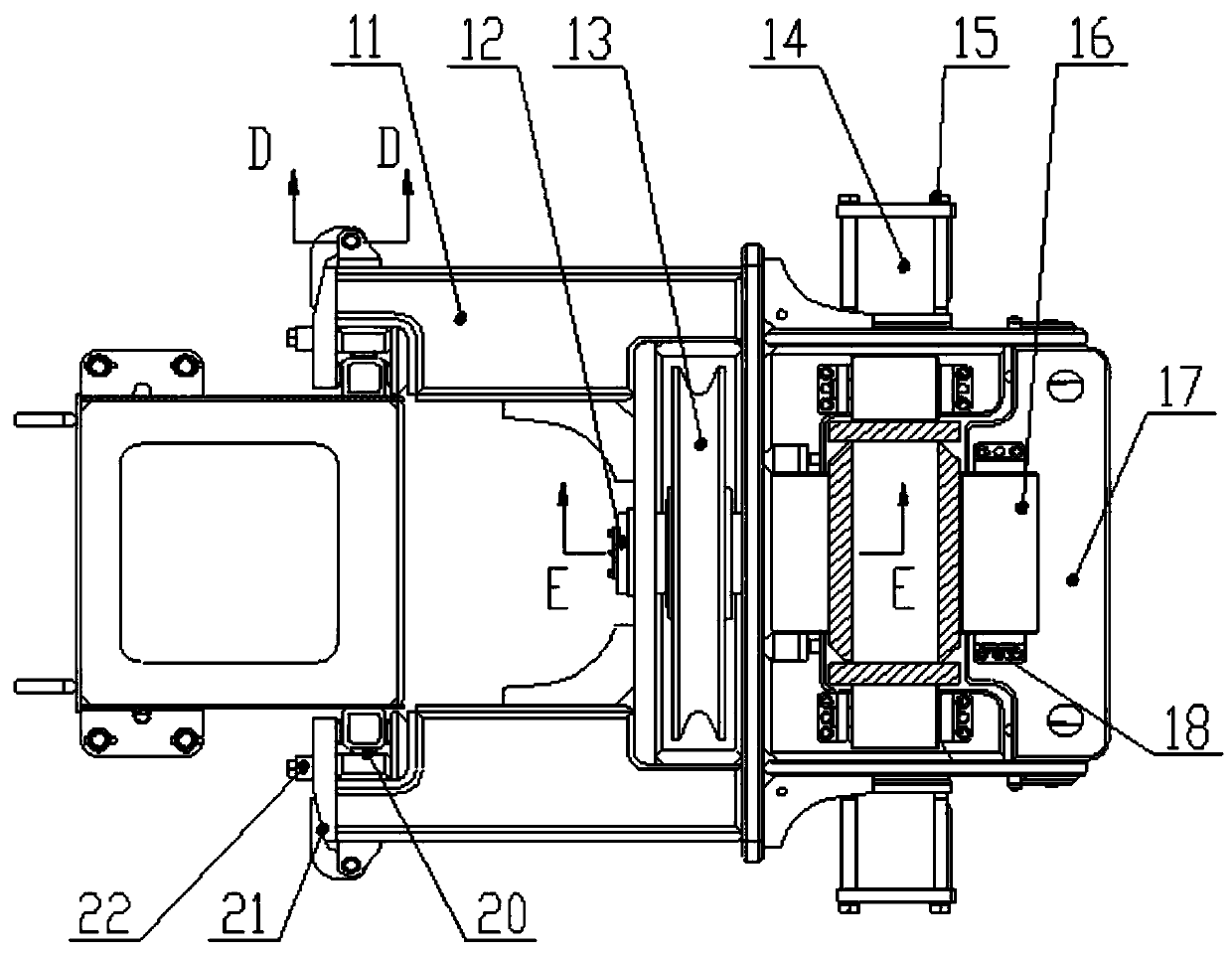 Lifting mechanism of double-wheel trench cutting and stirring machine and double-wheel trench cutting and stirring machine