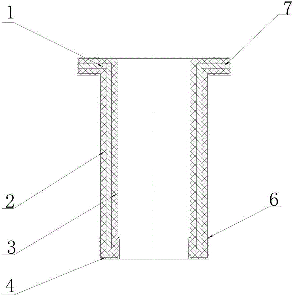 A kind of gluing process for cyclone overflow pipe