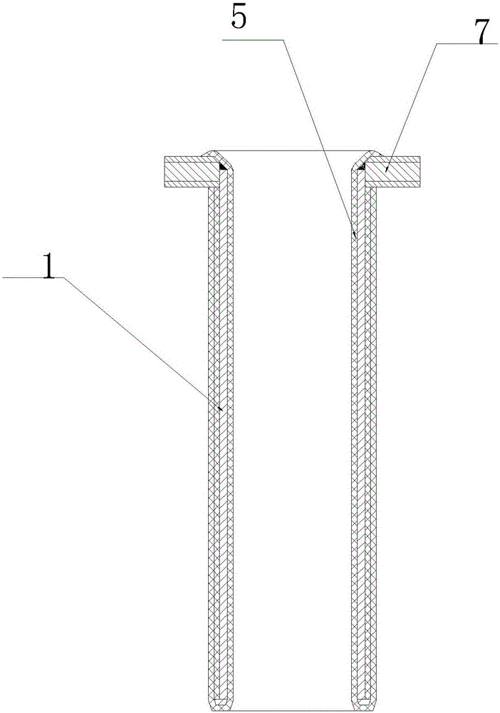 A kind of gluing process for cyclone overflow pipe