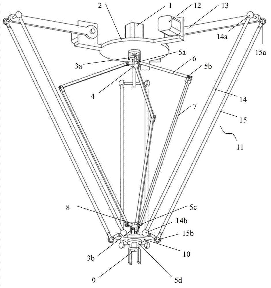 Telescopic space triple-translation parallel manipulator