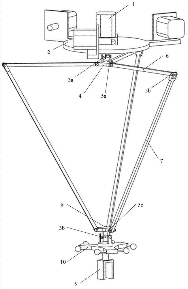 Telescopic space triple-translation parallel manipulator