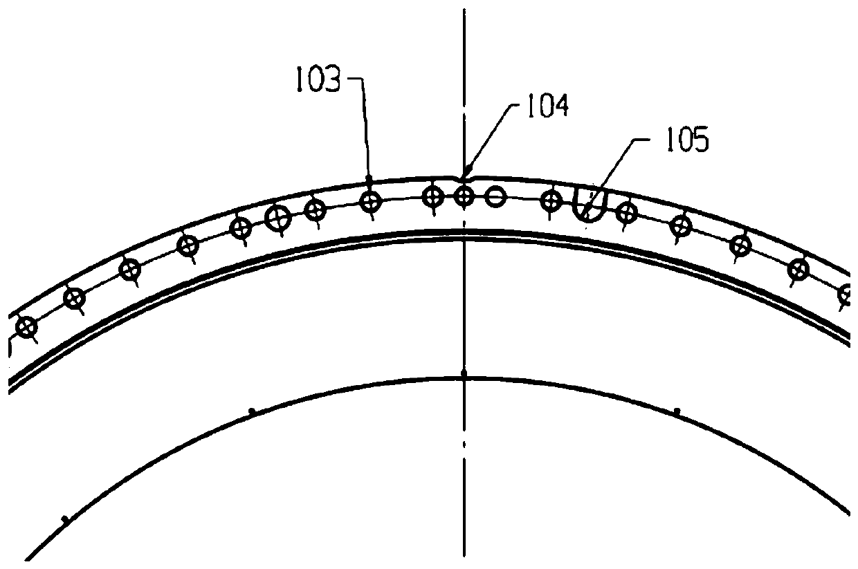 Auxiliary force transmission casing structure of gas turbine