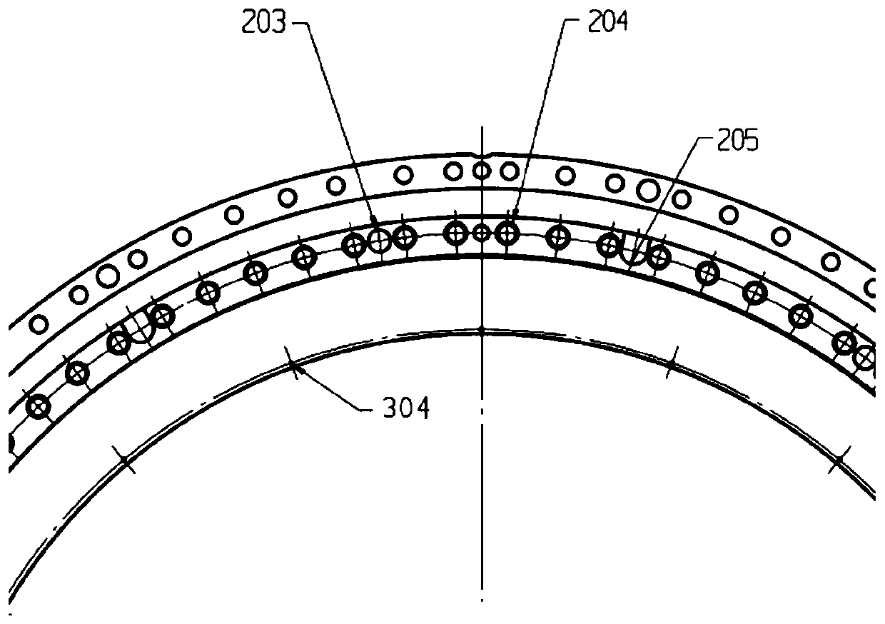 Auxiliary force transmission casing structure of gas turbine