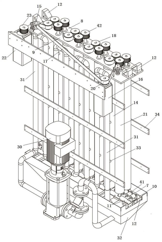 A special equipment for soft dirt mechanical cleaning plates