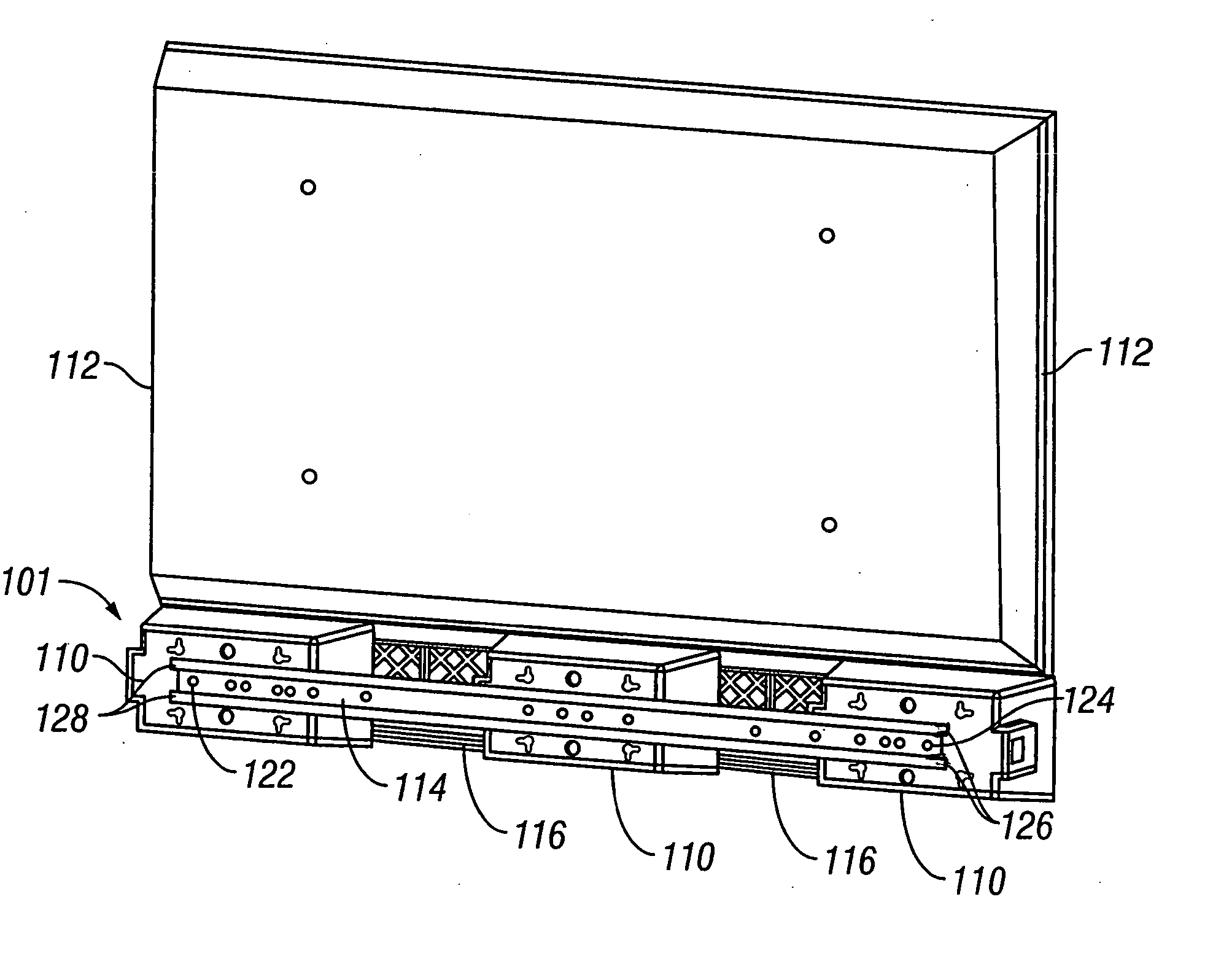 System and method for mounting of audio-visual components