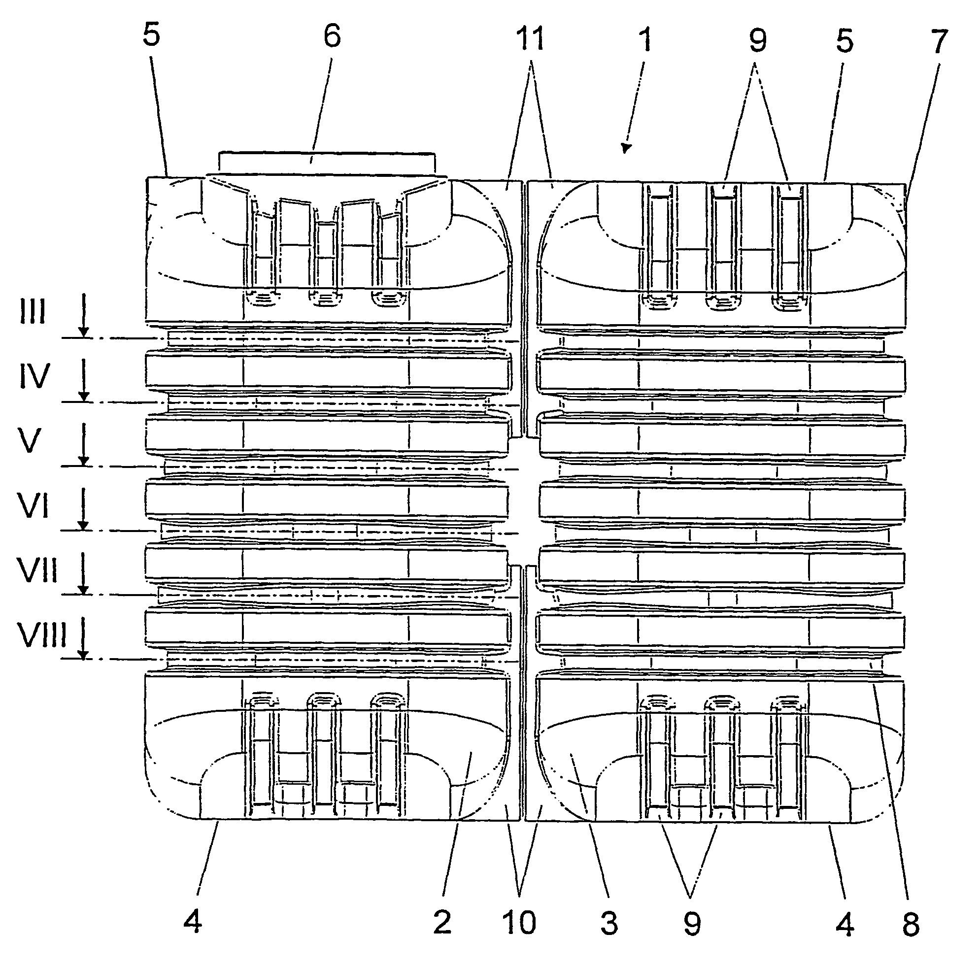 Device for storing liquids