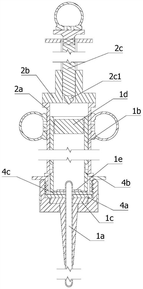 Puncture injection needle tube frame with dismounting, mounting and locking functions for pain department