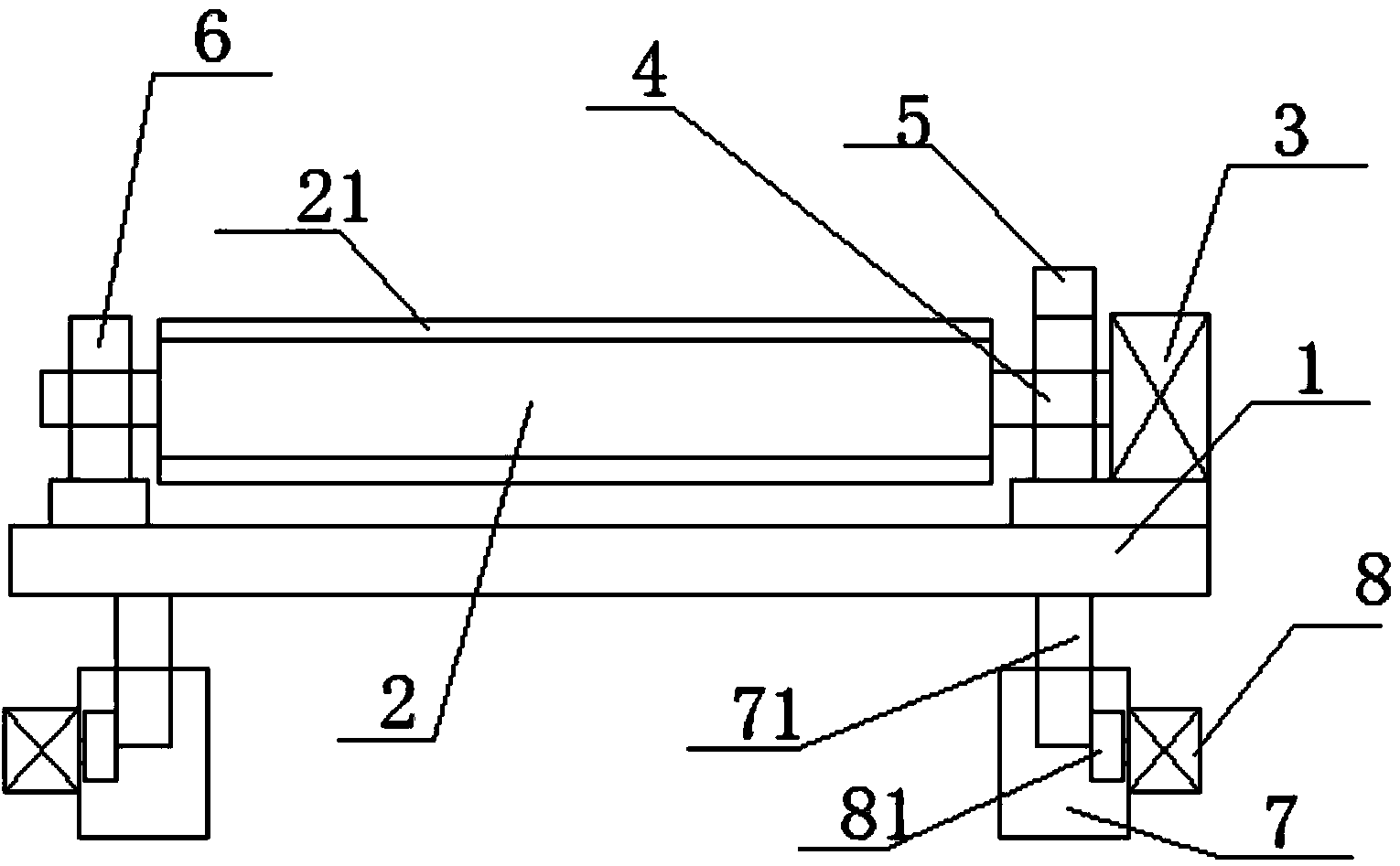 Height adjustable multi-roller transmission device