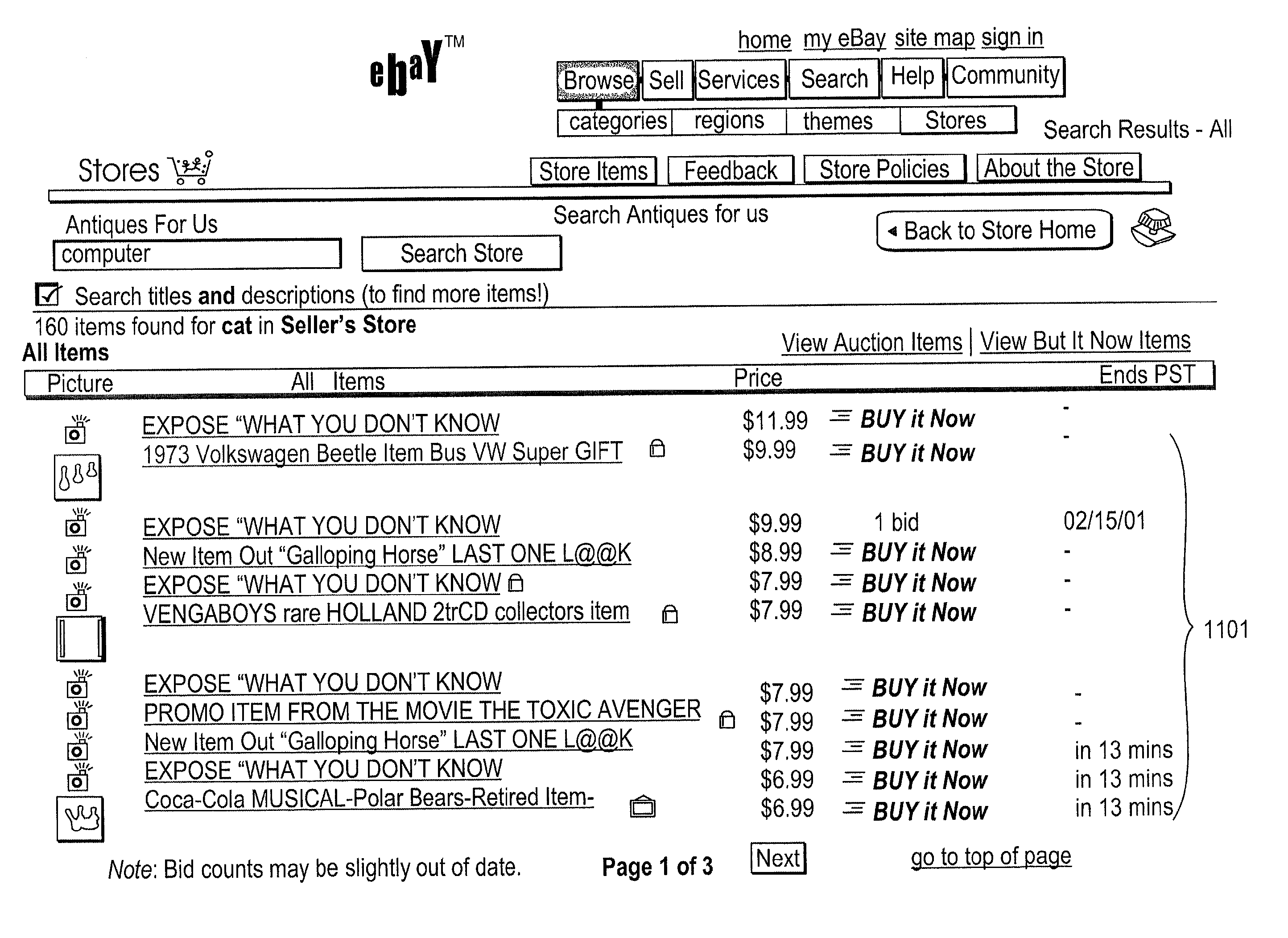 Method and system automatically to support multiple transaction types, and to display seller-specific transactions of various transaction types in an integrated, commingled listing