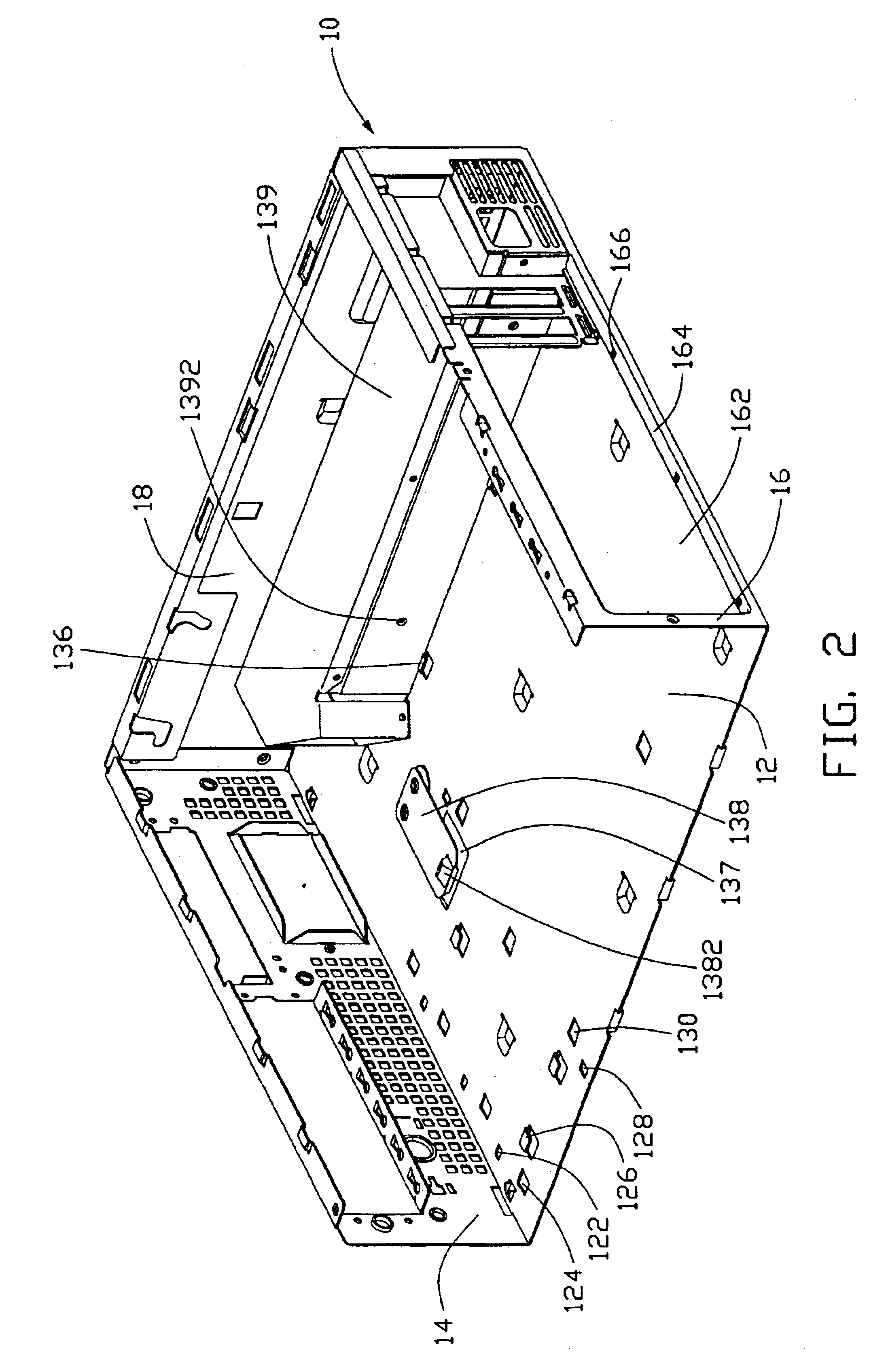 Computer enclosure with slidably mounted drive bracket