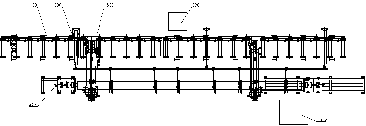 Turnover welding and molding production line of H profile steel