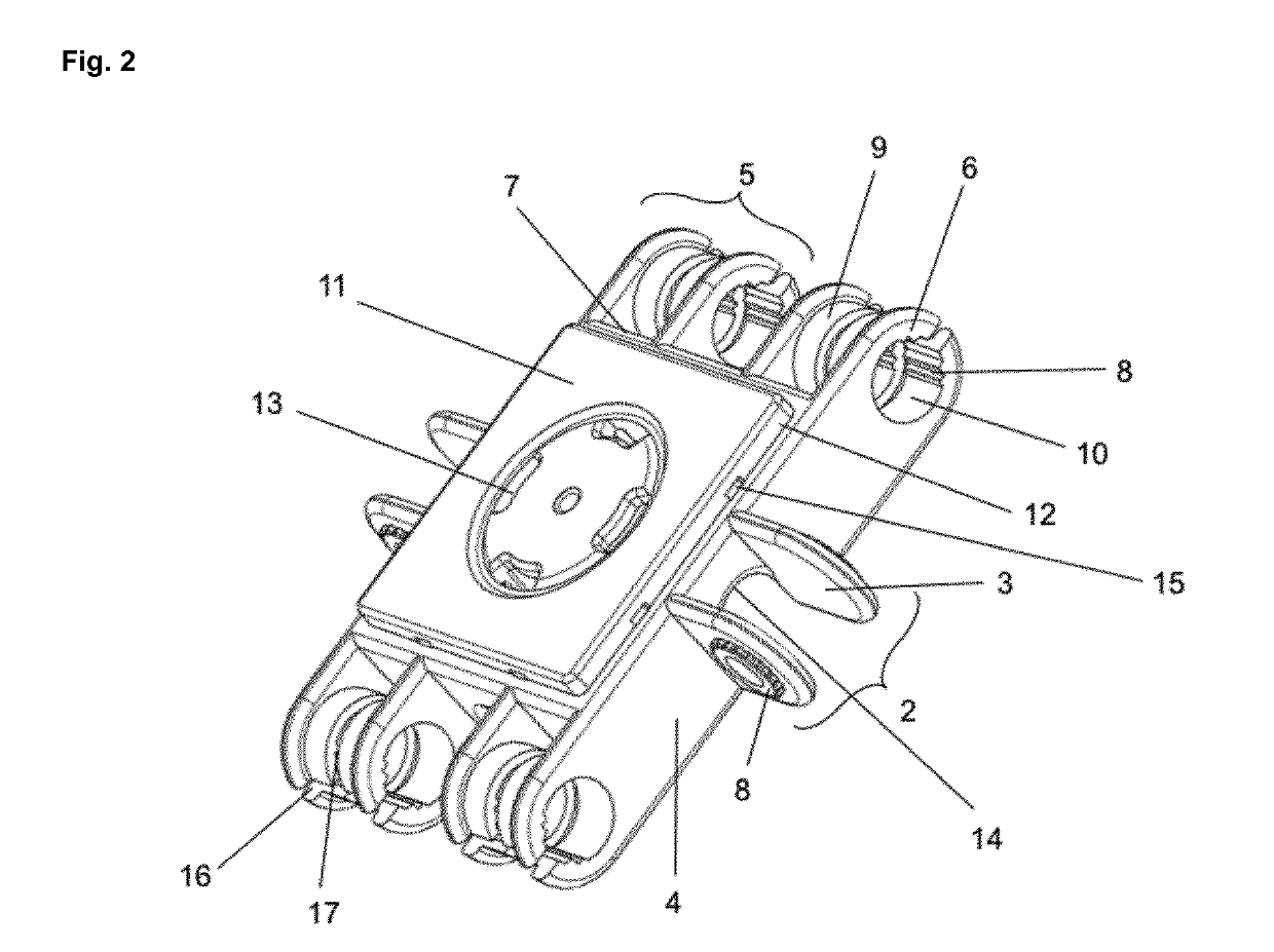 Stackable hinge connection