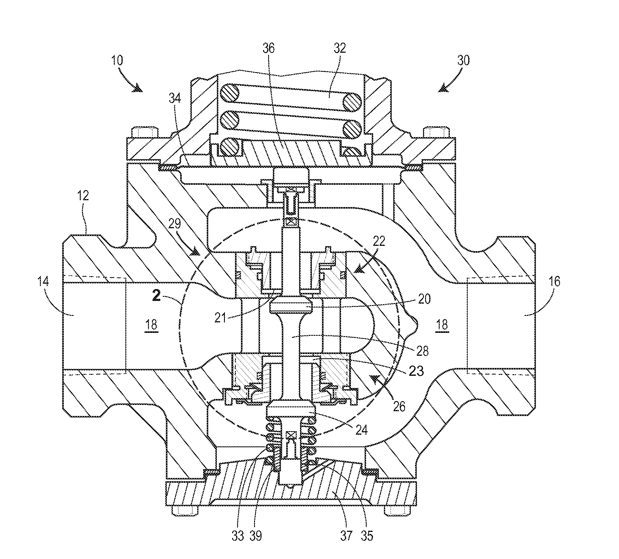 Double Port Pressure Regulator with Floating Seat