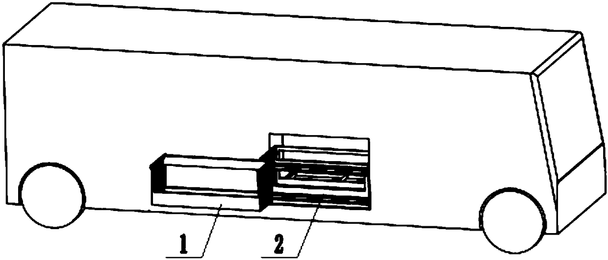 Luggage rack for long-distance coach luggage compartment