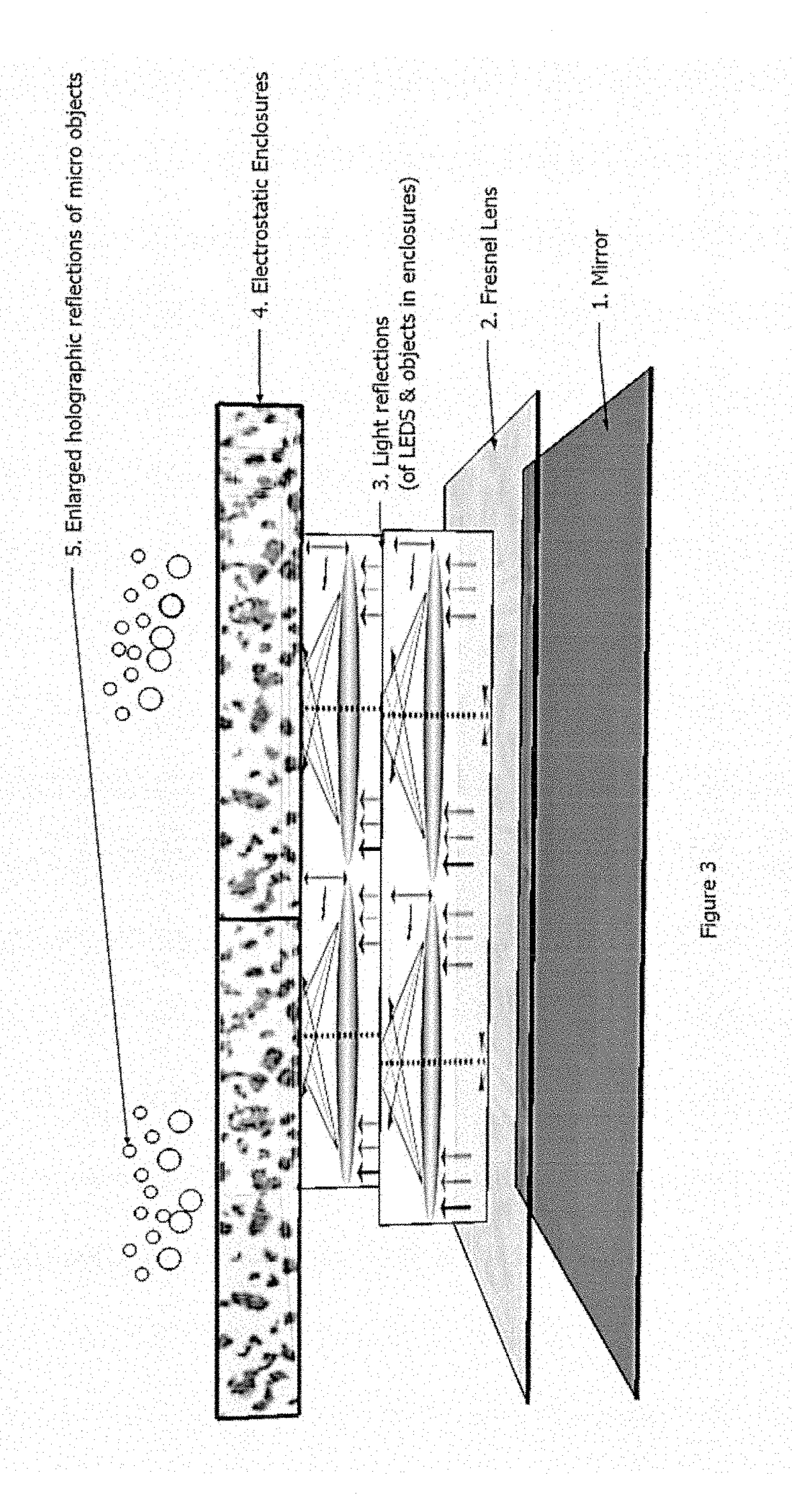 Visual Representation of Electromagnetic Signals Utilizing Controlled Electrostatic and Electromagnetic Vibration Energy within Transparent Conductive Enclosures