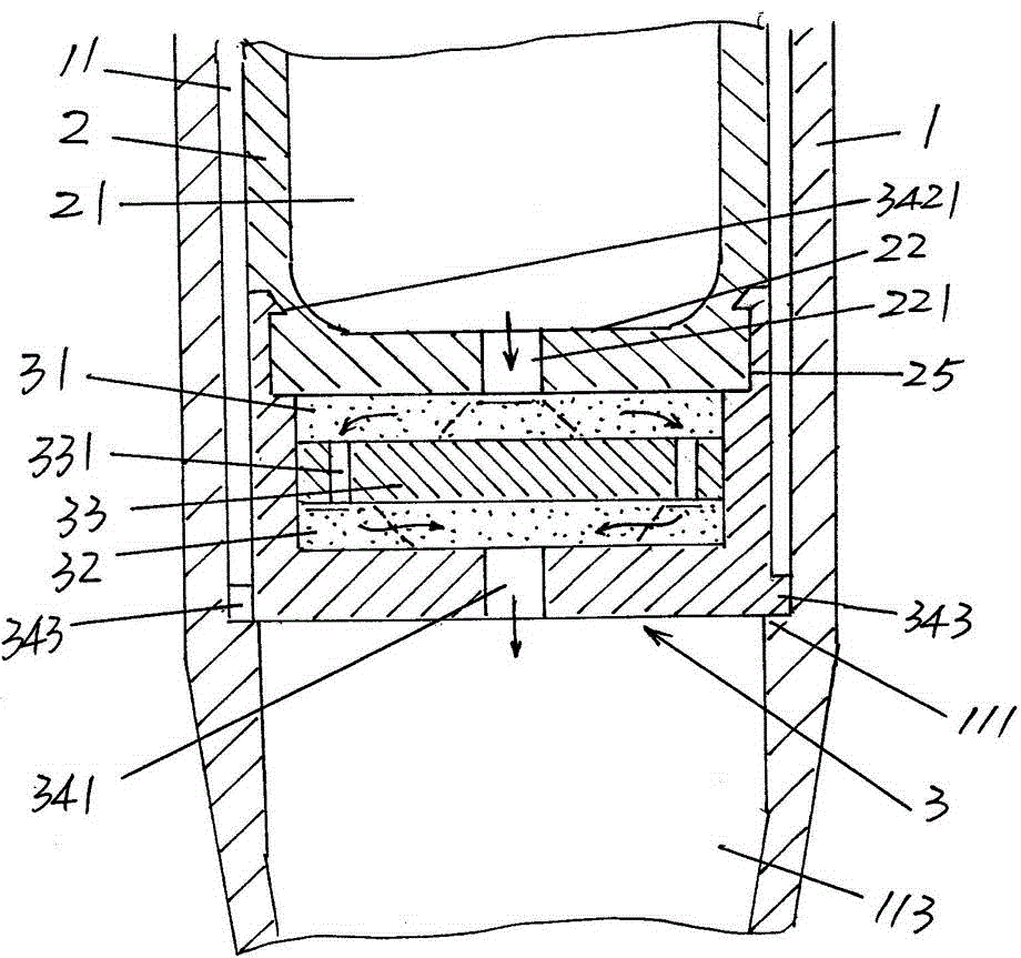 Centrifugal tube structure for extracting DNA (deoxyribonucleic acid) by adopting silicon bead method