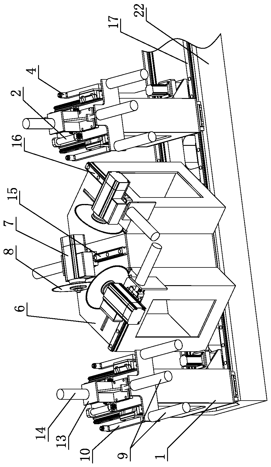 Glass window frame profile cutting device