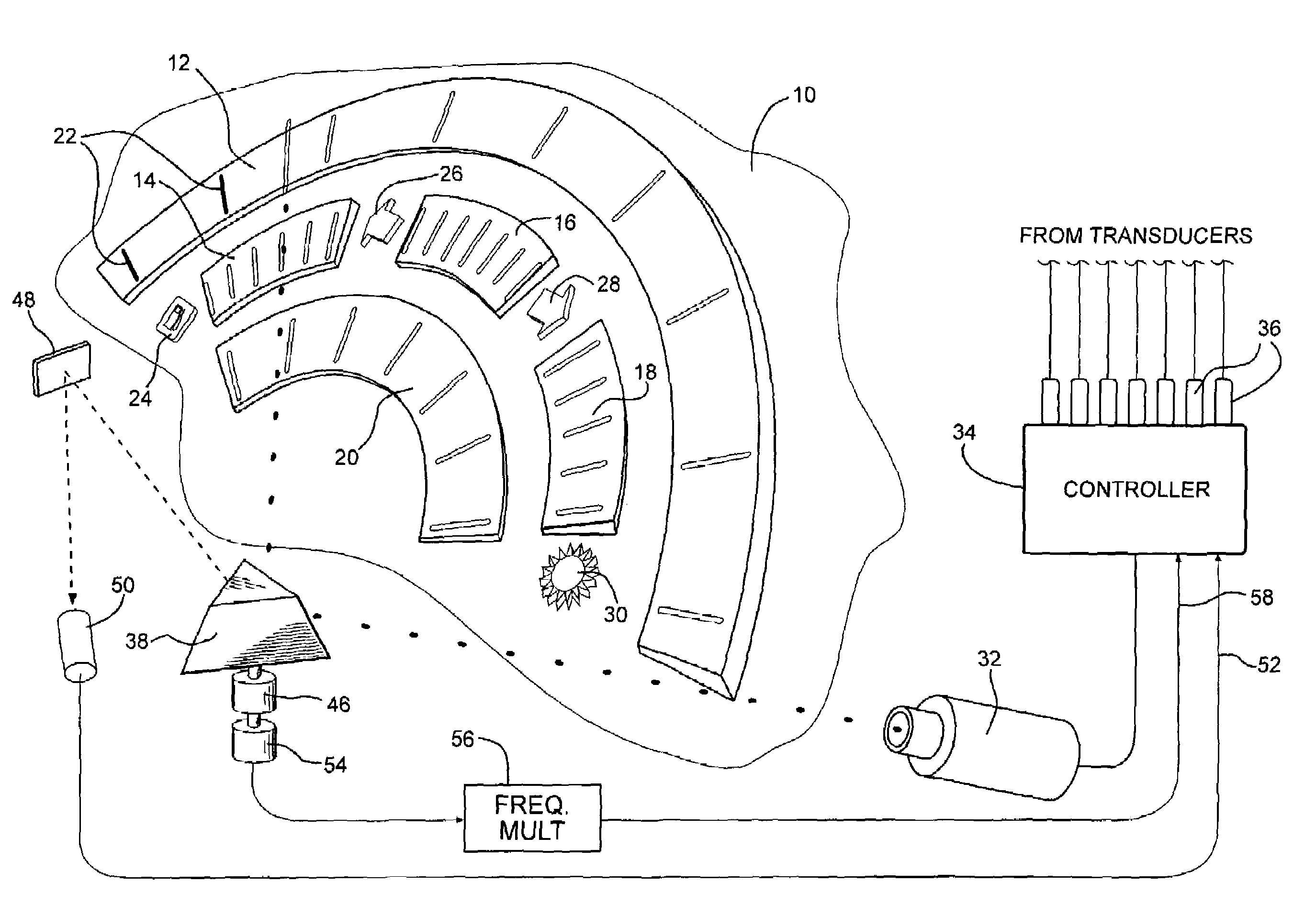 Instrument cluster with laser beam illumination