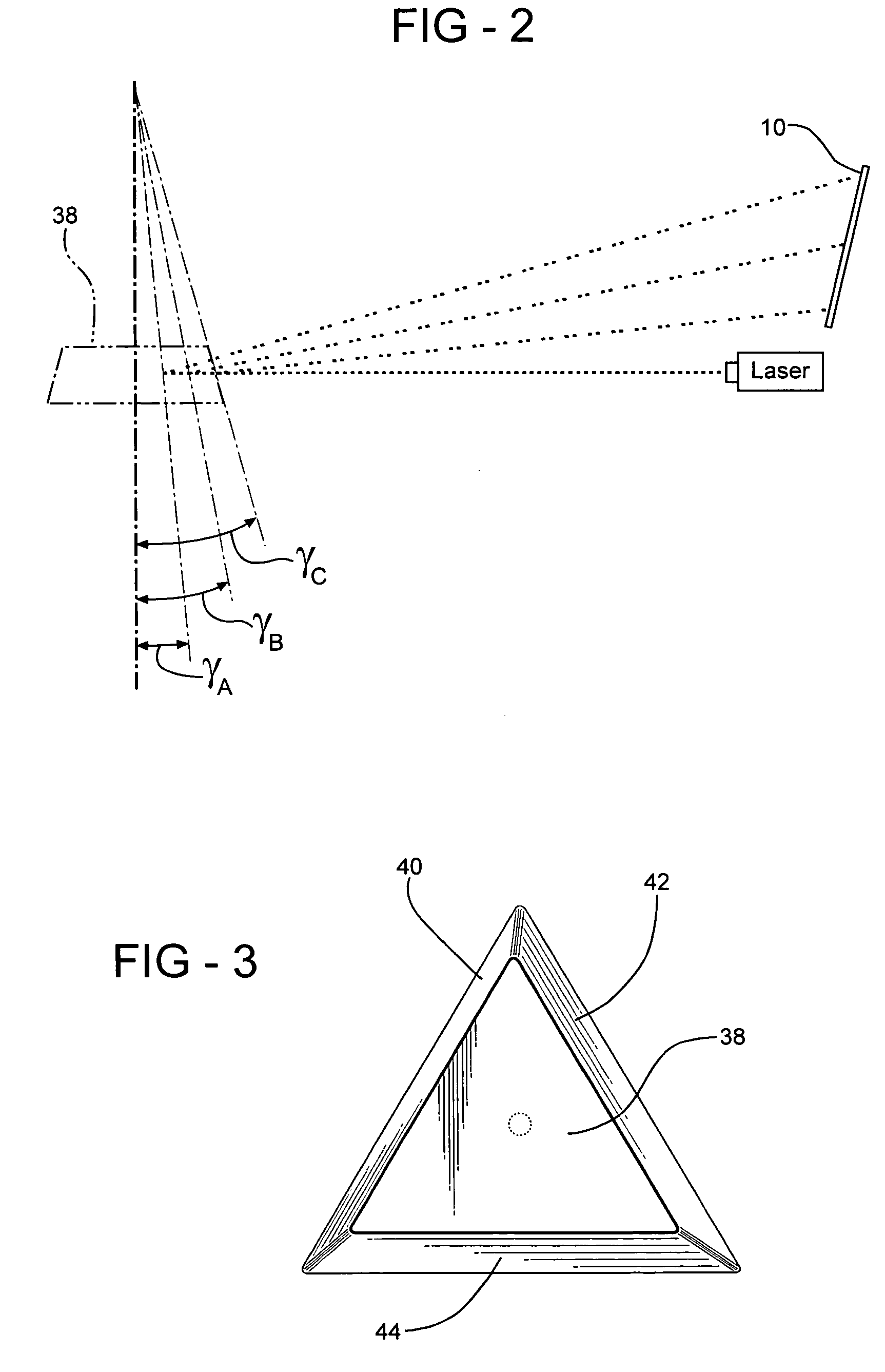 Instrument cluster with laser beam illumination