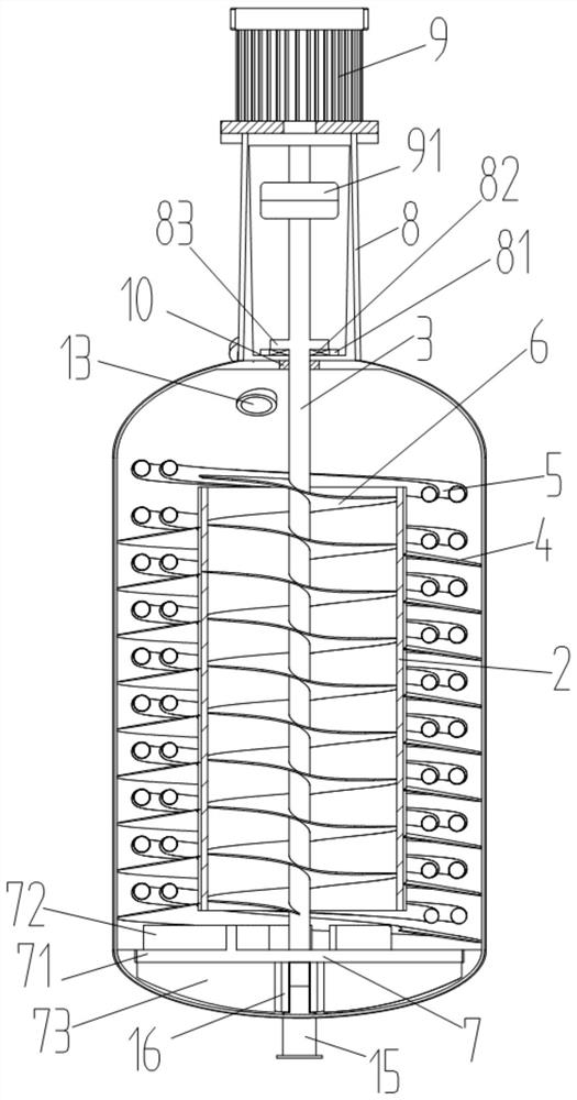 Reaction kettle for producing chlorine ether rubber