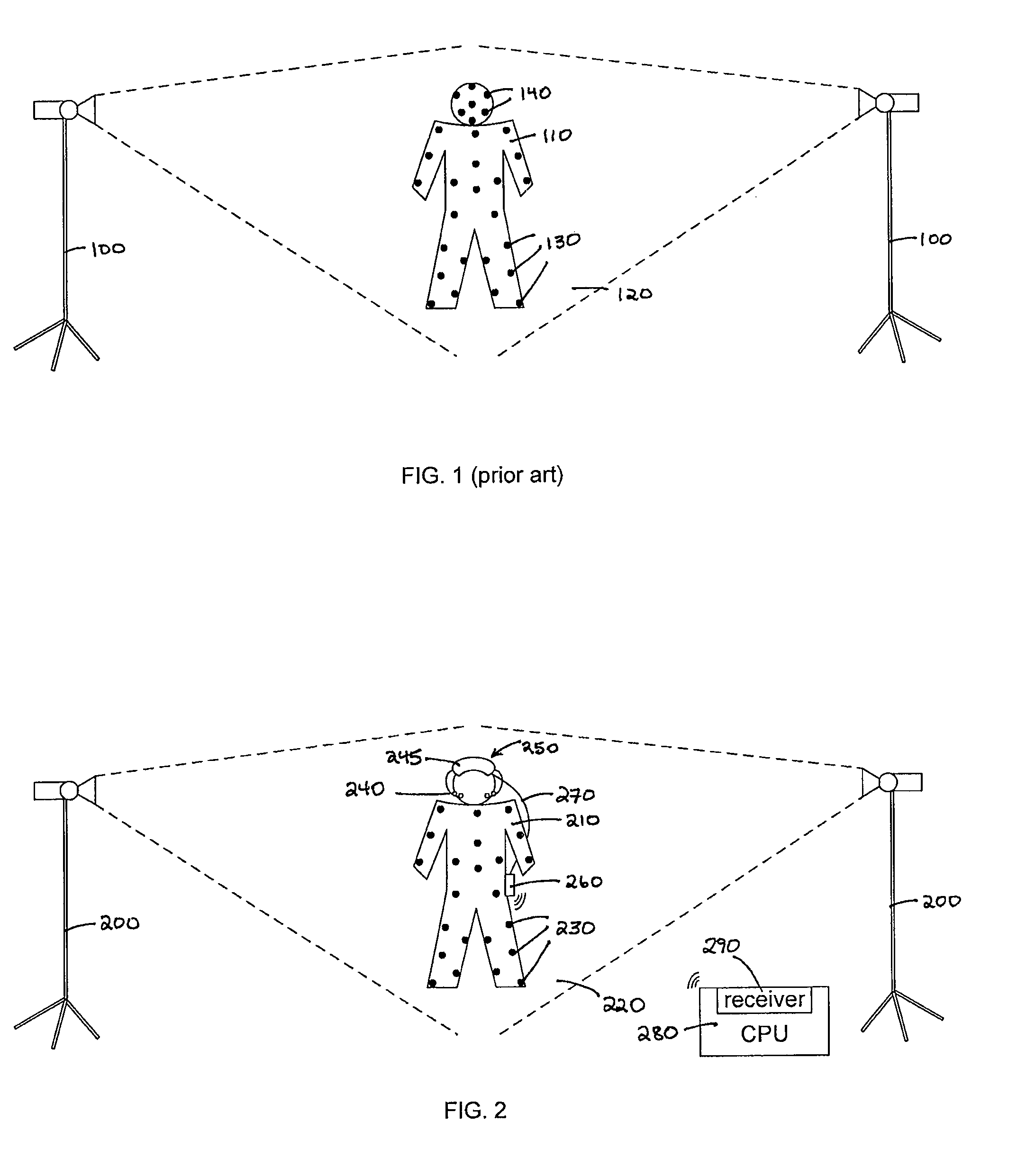 Mounting and bracket for an actor-mounted motion capture camera system